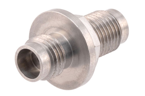 High Temperature Adapter Bulkhead Mount 2.4mm Female to 2.4mm Female, 50GHz VSWR1.3, MIL-STD 348B