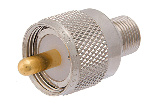 50 Ohm UHF Male to 75 Ohm F Female Adapter