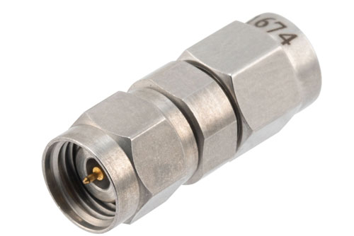 High Temperature Adapter 3.5mm Male to 2.4mm Male, 34.5GHz VSWR1.25, MIL-STD 348B