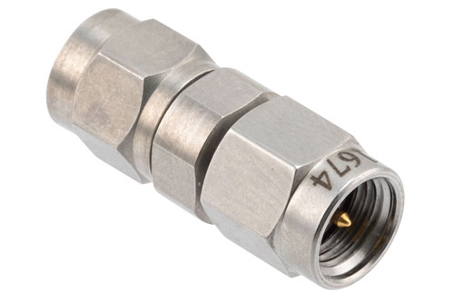 High Temperature Adapter 3.5mm Male to 2.4mm Male, 34.5GHz VSWR1.25, MIL-STD 348B