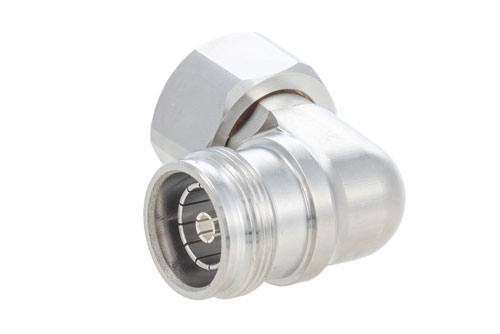 Low PIM 4.3-10 Male to 4.3-10 Female Right Angle Adapter