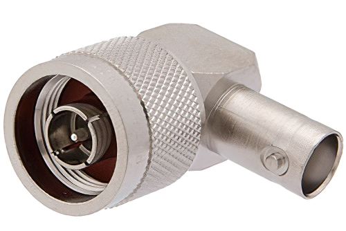 N Male to BNC Female Right Angle Adapter
