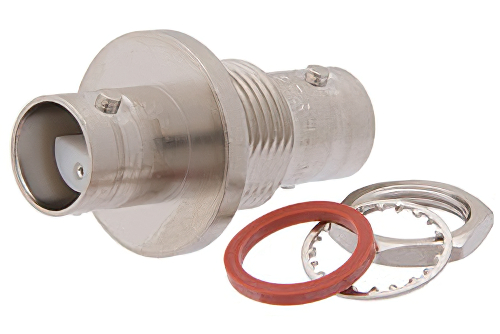 Bulkhead Mount 78 Ohm BNC Twinax Jack to 78 Ohm BNC Twinax Jack Adapter