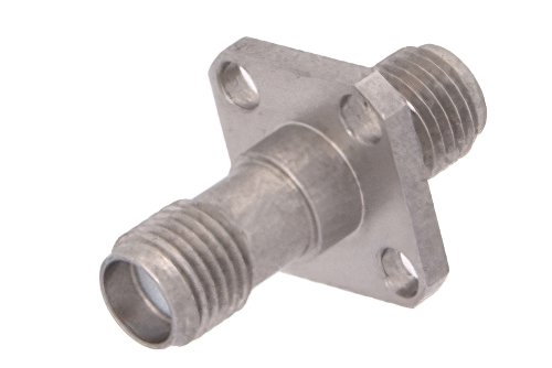 SMA Female to SMA Female 4 Hole Flange Mount Adapter