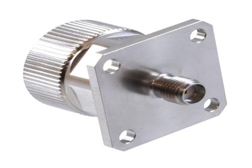 Precision 4 Hole Flange Mount SMA Female to 7mm Adapter