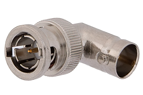 75 Ohm BNC Male to 75 Ohm BNC Female Right Angle Adapter