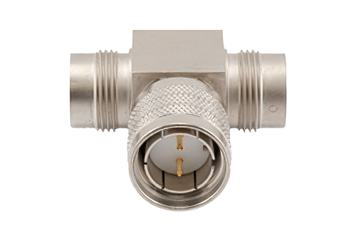 95 Ohm 3/4 inch-20 Twinax Tee Adapter Female-Male-Female