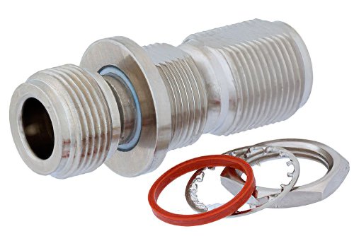 Isolated Ground 75 Ohm N Female to 75 Ohm N Female Bulkhead Mount Adapter