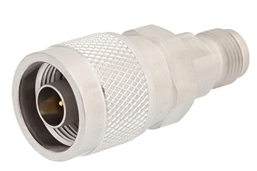 Precision N Male to TNC Female Adapter, With Knurl