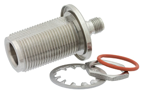 Precision SMA Female to N Female Bulkhead Mount Adapter