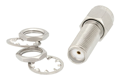 SMA Male to SMA Female Bulkhead Mount Adapter