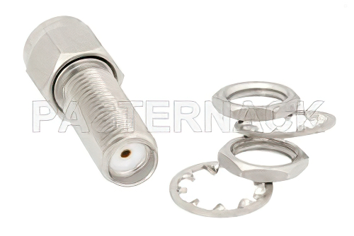 SMA Male to SMA Female Bulkhead Mount Adapter