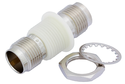 Isolated Ground 75 Ohm TNC Female to 75 Ohm TNC Female Bulkhead Mount Adapter