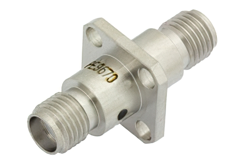SMA Female to SMA Female 4 Hole Flange Mount Adapter