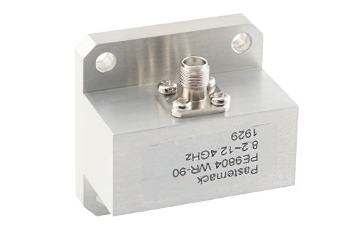 WR-90 Square Type Flange to SMA Female Waveguide to Coax Adapter Operating from 8.2 GHz to 12.4 GHz