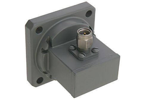WR-102 Square Cover Flange to SMA Male Waveguide to Coax Adapter Operating From 7 GHz to 11 GHz