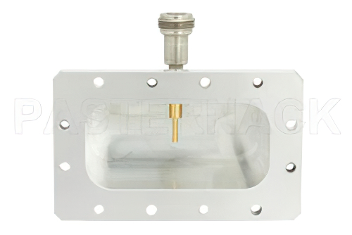 WR-284 CMR-284 Flange to N Female Waveguide to Coax Adapter Operating from 2.6 GHz to 3.95 GHz