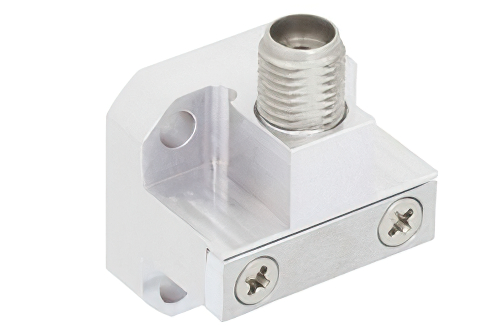 WR-28 Square Cover Flange to 2.92mm Female Waveguide to Coax Adapter Operating From 26.5 GHz to 40 GHz, Ka Band