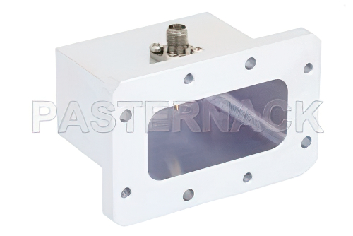WR-187 CMR-187 Flange to SMA Female Waveguide to Coax Adapter Operating from 3.95 GHz to 5.85 GHz