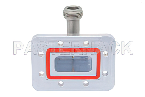 WR-112 CPR-112G Grooved Flange to N Female Waveguide to Coax Adapter Operating from 7.05 GHz to 10 GHz