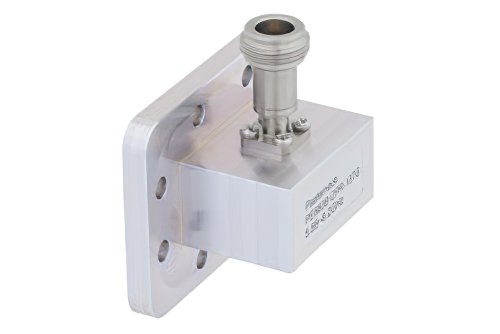 WR-137 CPR-137G Grooved Flange to N Female Waveguide to Coax Adapter Operating from 5.85 GHz to 8.2 GHz