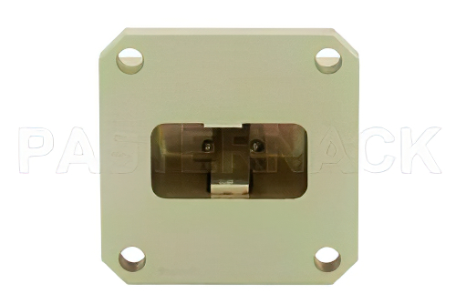 WR-102 Square Cover Flange to End Launch SMA Female Waveguide to Coax Adapter Operating From 7 GHz to 11 GHz