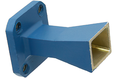WR-28 Waveguide Standard Gain Horn Antenna Operating From 26.5 GHz to 40 GHz With a Nominal 10 dBi Gain With UG-599/U Square Cover Flange