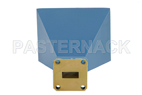 WR-42 Waveguide Standard Gain Horn Antenna Operating From 18 GHz to 26.5 GHz With a Nominal 20 dBi Gain With UG-597/U Square Cover Flange