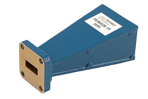 WR-42 Waveguide Standard Gain Horn Antenna Operating From 18 GHz to 26.5 GHz With a Nominal 15 dBi Gain With UG-597/U Square Cover Flange