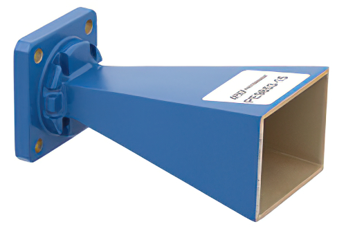 WR-51 Waveguide Standard Gain Horn Antenna Operating From 15 GHz to 22 GHz With a Nominal 15 dBi Gain With Square Cover Flange