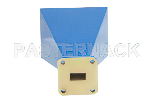 WR-51 Waveguide Standard Gain Horn Antenna Operating From 15 GHz to 22 GHz With a Nominal 20 dBi Gain With Square Cover Flange