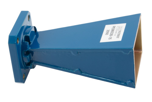 WR-51 Waveguide Standard Gain Horn Antenna Operating From 15 GHz to 22 GHz With a Nominal 15 dBi Gain With Square Cover Flange
