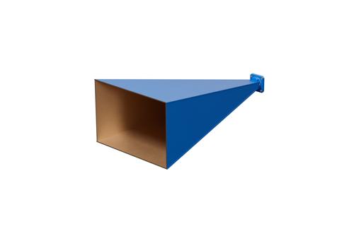 WR-62 Waveguide Standard Gain Horn Antenna Operating From 12.4 GHz to 18 GHz With a Nominal 25 dBi Gain With UG-1665/U Square Cover Flange