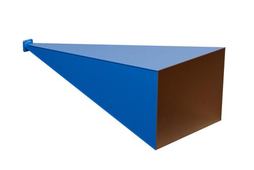 WR-62 Waveguide Standard Gain Horn Antenna Operating From 12.4 GHz to 18 GHz With a Nominal 30 dBi Gain With UG-1665/U Square Cover Flange