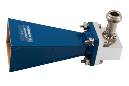 WR-62 Waveguide Standard Gain Horn Antenna Operating from 12.4 GHz to 18 GHz with a Nominal 15 dB Gain N Female Input