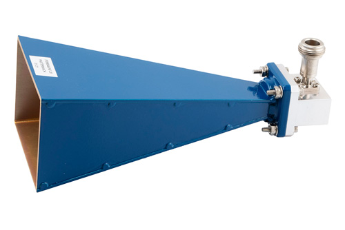 WR-62 Waveguide Standard Gain Horn Antenna Operating from 12.4 GHz to 18 GHz with a Nominal 20 dB Gain N Female Input