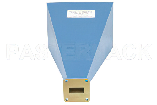 WR-90 Waveguide Standard Gain Horn Antenna Operating From 8.2 GHz to 12.4 GHz With a Nominal 15 dBi Gain With UG-135/U Square Cover Flange