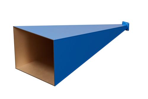 WR-90 Waveguide Standard Gain Horn Antenna Operating from 8.2 GHz to 12.4 GHz with a Nominal 25 dBi Gain with UG-135/U Square Cover Flange