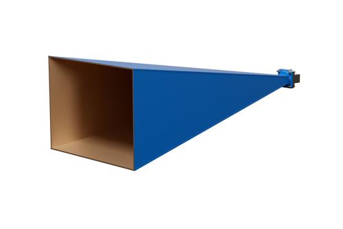 WR-90 Waveguide Standard Gain Horn Antenna Operating from 8.2 GHz to 12.4 GHz with a Nominal 25 dB Gain SMA Female Input