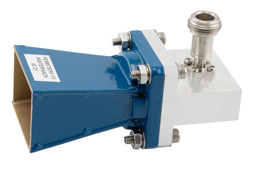 WR-102 Waveguide Standard Gain Horn Antenna Operating from 7 GHz to 11 GHz with a Nominal 10 dB Gain N Female Input