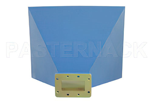 WR-159 Waveguide Standard Gain Horn Antenna Operating From 4.9 GHz to 7.05 GHz With a Nominal 20 dBi Gain With CMR-159 Flange