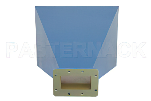 WR-187 Waveguide Standard Gain Horn Antenna Operating From 3.95 GHz to 5.85 GHz With a Nominal 20 dBi Gain With CMR-187 Flange