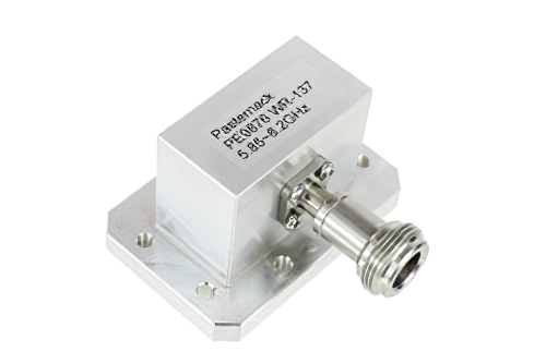 WR-137 CMR-137 Flange to N Female Waveguide to Coax Adapter Operating From 5.85 GHz to 8.2 GHz, C Band