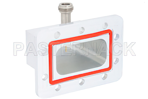 WR-229 CPR-229G Grooved Flange to N Female Waveguide to Coax Adapter Operating from 3.3 GHz to 4.9 GHz