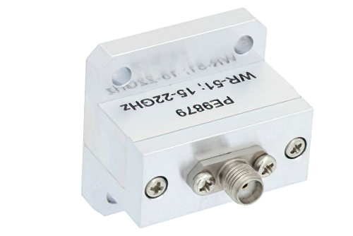 WR-51 Square Type Flange to End Launch SMA Female Waveguide to Coax Adapter Operating From 15 GHz to 22 GHz