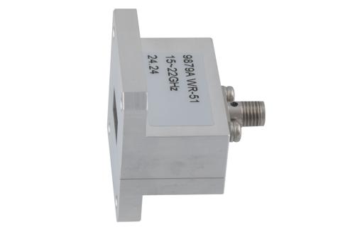 WR-51 Square Cover Flange to End Launch SMA Female Waveguide to Coax Adapter Operating From 15 GHz to 22 GHz