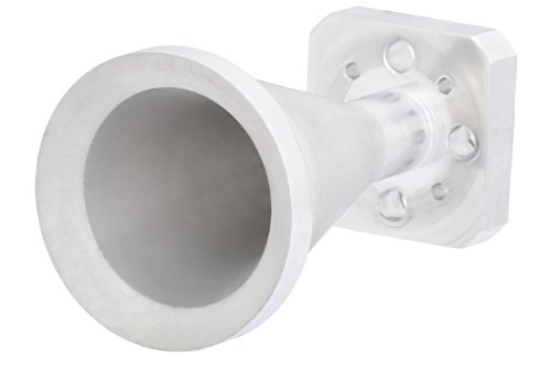 WR-15 Waveguide Horn Antenna Operating From 50 GHz to 75 GHz With a Nominal 20 dBi Gain With UG-385/U Round Cover Flange