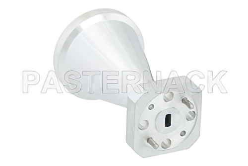 WR-15 Waveguide Horn Antenna Operating From 50 GHz to 75 GHz With a Nominal 20 dBi Gain With UG-385/U Round Cover Flange