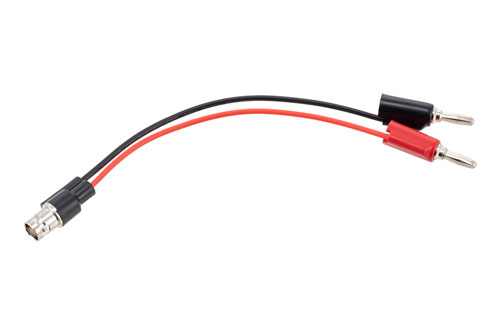 Banana Plugs to 75 Ohm BNC Female Adapter Breakout with 6.5 Inch Length Using Red and Black Wires