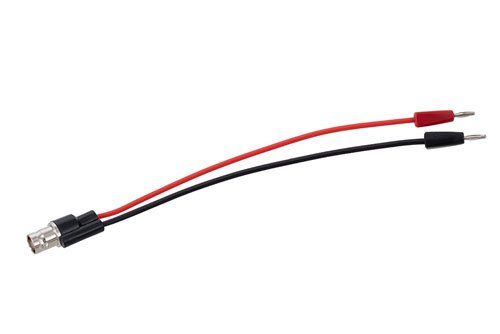 Mini Banana Plugs to 75 Ohm BNC Female Adapter Breakout with 6 Inch Length Using Red and Black Wires